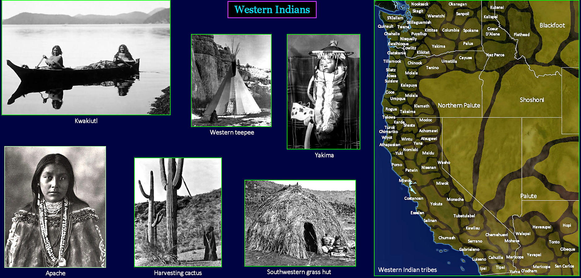 Pacific Coast tribes, map